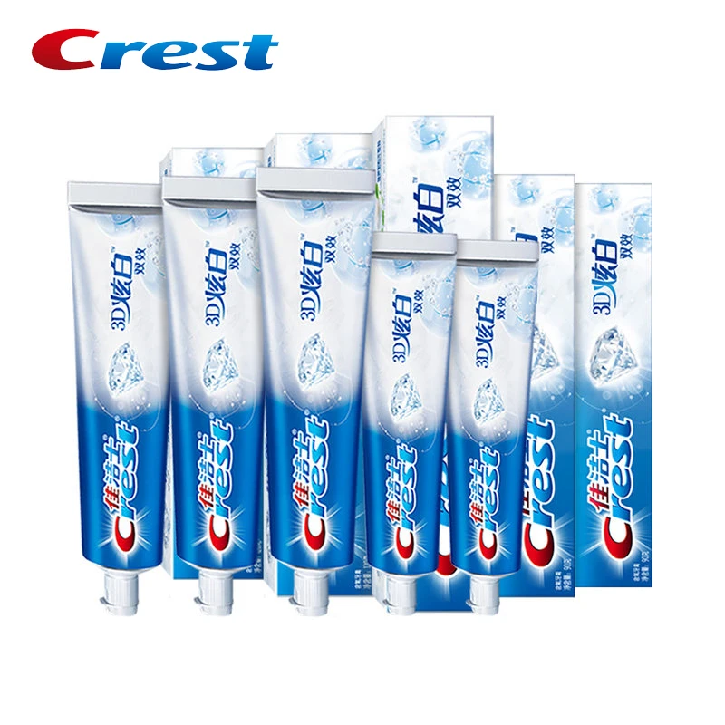 

Original Crest 3D MICA Double Effect Toothpaste Fluoride Teeth Whitening Toothpaste Long Lasting Mint Flavor Tooth Paste 120g