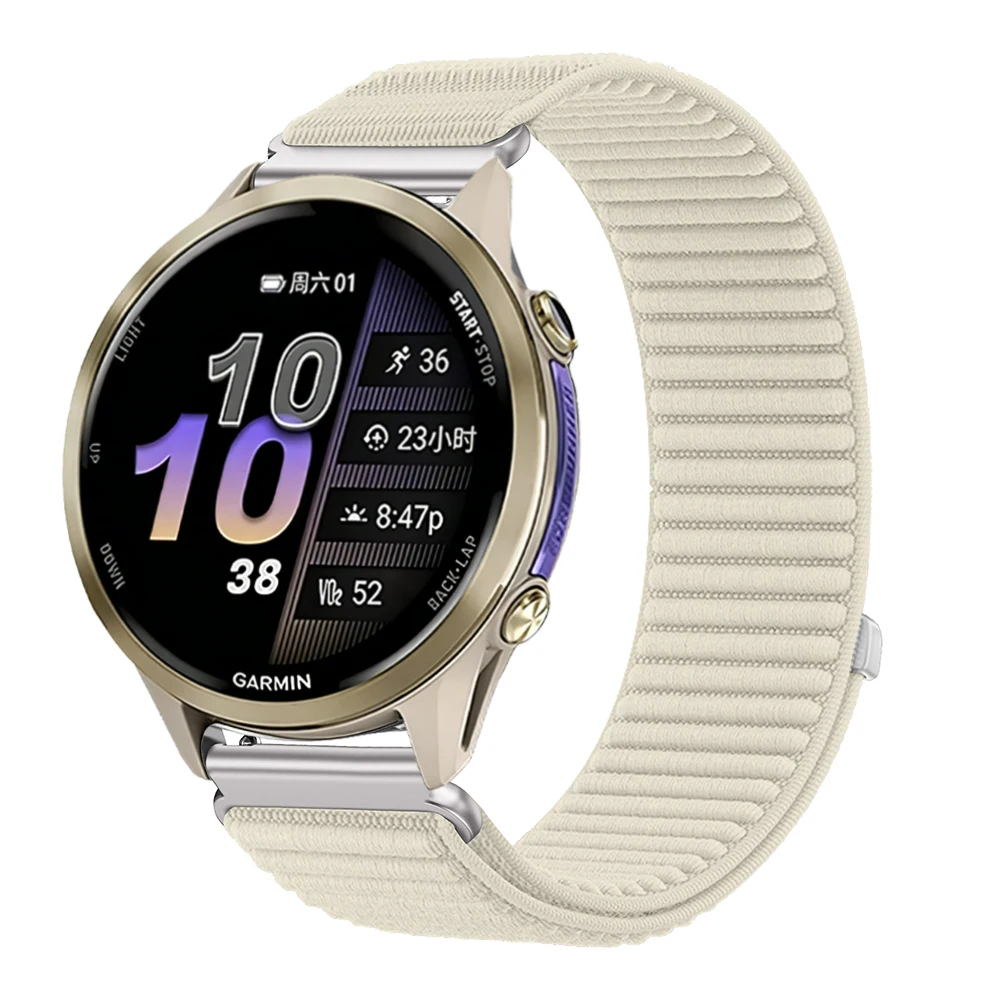 Nylon Loop Watch Strap Band – Adjustable Wristband Bracelet, 20mm/22mm Width