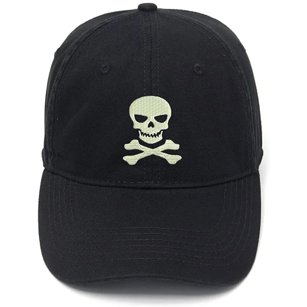 

Lyprerazy Мужская бейсболка с вышивкой черепа кросс-кости хлопковая Повседневная Бейсболка с вышивкой