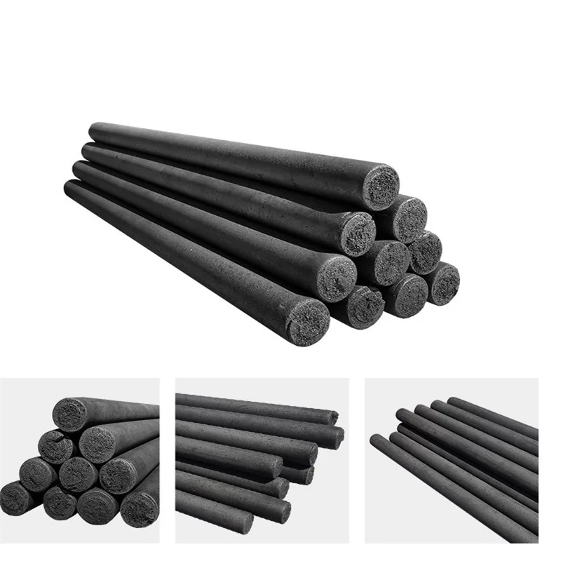 Diameter 3-50MM Length 100mm 99.99% High Purity Black Graphite Rods Graphite Electrode Cylinder Rods Melting Gold Silver Tools graphite rods