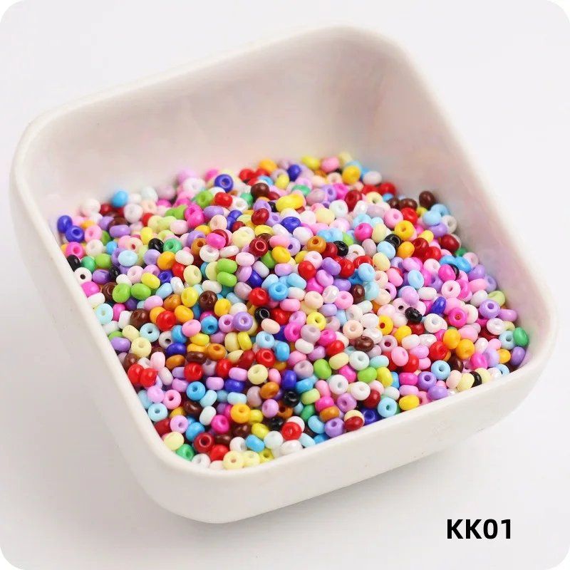 Durable Solid Color Glass Rice Beads