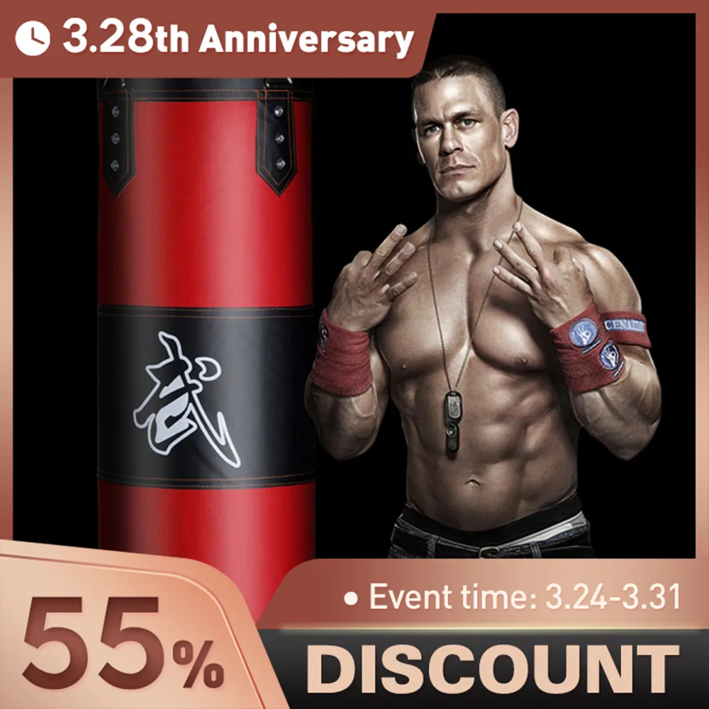 8 in 1 Professional Boxing Sandbag Punching Bag Training Fitness with Hanging Kick Adults Gym Exercise Empty-Heavy |