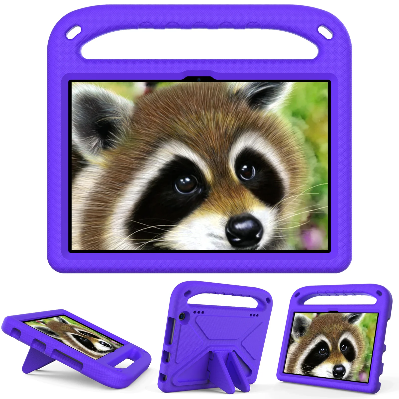 

Tablet Case EVA Safe Pouch For Amazon Kindle Fire HD 10/HD 10 PLUS 2021/2023 Kids' Portable Holder Fold Stand Shell Cover Fundas