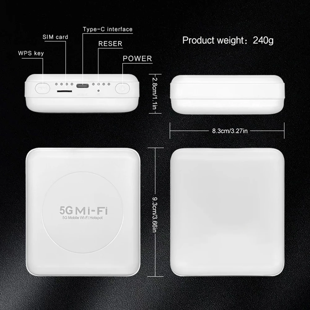 Oem 5g Cpe Wifi6 Router Con Ranura Para Tarjeta Sim Módem Móvil 5g