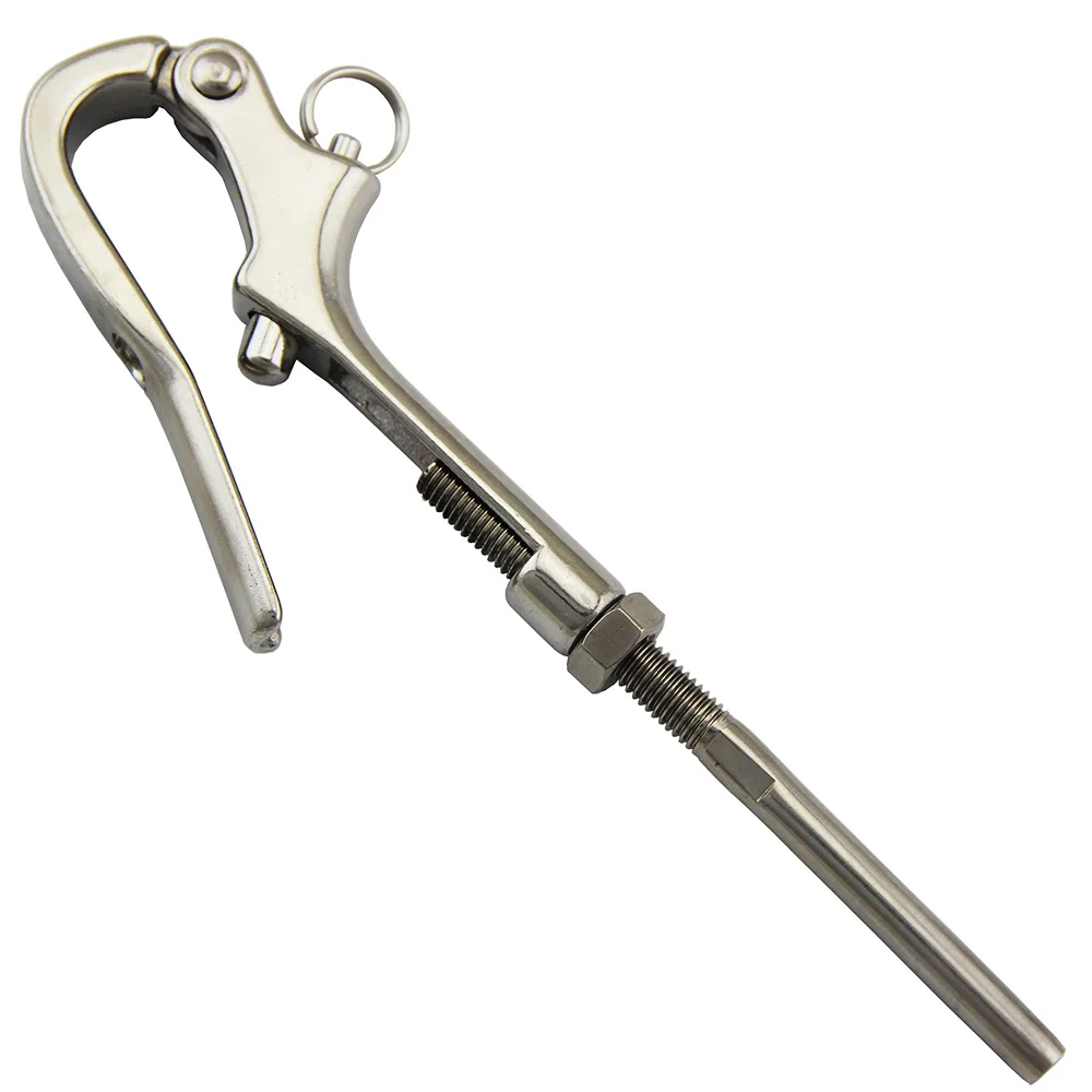 4 inch Openable Pelican Hooks Shackle 316 Stainless Steel Quick Release Hand Rail Guardrails w/ Stud Terminals