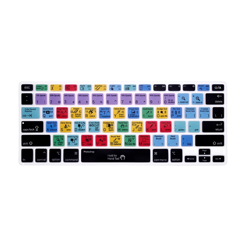 Hrh Photoshop Ps Korean Hotkey Shortcuts Silicone Keyboard Cover 