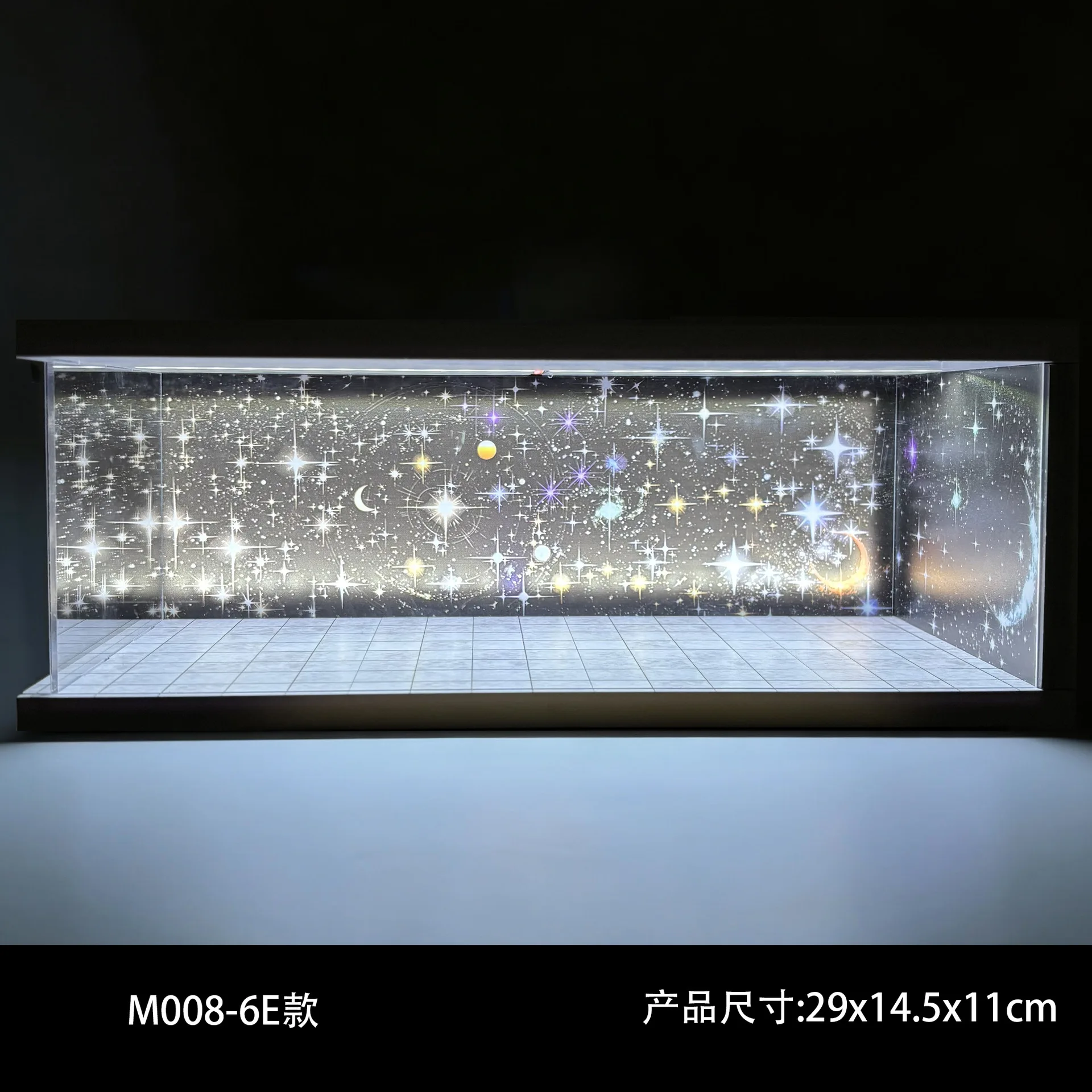1/64 스케일 자동차 미니어처 차고 장면 모델 자동차 주차장 디스플레이 박스 LED 조명 시리즈 주차 시뮬레이션 자동차 모델 박스