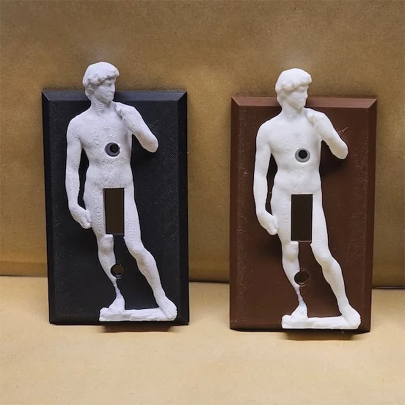 Funny Light Switch Cover,David Light Switch Cover,3D Sculpture Toggle Cover,Extremely Creative And Humorous