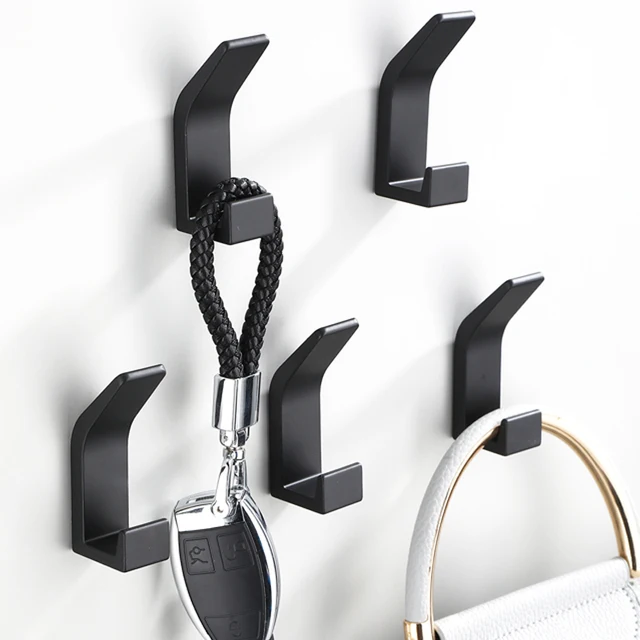ตะขอแขวนผ้าขนหนูแบบไม่ต้องเจาะ สีดำขาว สำหรับห้องน้ำ แขวนเสื้อผ้า แขวนเสื้อคลุม ห้องนอน ห้องนั่งเล่น อุปกรณ์ครัว 1