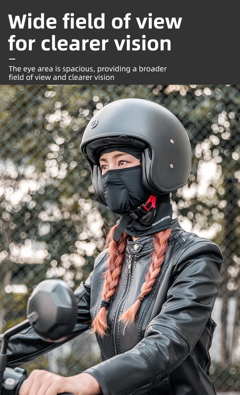 ROCKBROS Fahrrad-Gesichtsmaske, atmungsaktiv, Eisseide, Motorrad, Angeln, Reiten, Fahrrad, Schal, Kappe, Sonnenschutz, Outdoor, Radfahren, Kopfbedeckung, Maske – Detail 9
