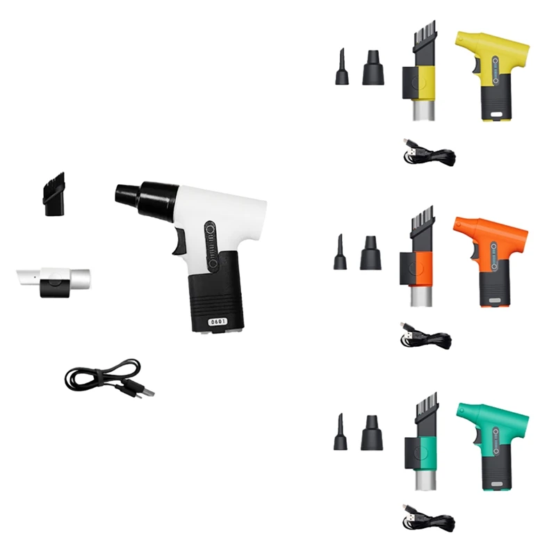 

Car Mini Vacuum Cleaner PC Air Blower Cleaning Multifunction Brush Turbo Fan Rechargeable Dust Barbecue