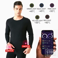 New 24 Areas Heated Underwear Suit Smart Phone APP Control Temperature USB Battery Powered Winter Thermal Outdoor Ski Jacket 2