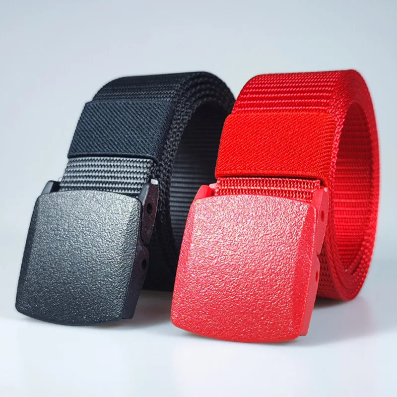 

Canvas Tactical Belt for Men Women Mountaineering Anti Slip Wear Resistant Nylon Non Perforated Custom Plastic Buckle Waist Band