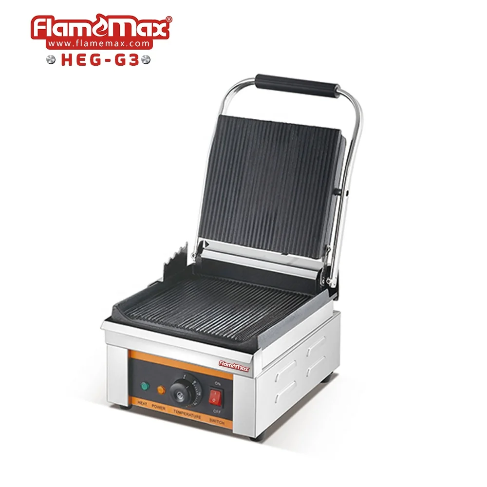 HEG-G33 Commercial Manual Sandwich Grill, Non-Stick Sandwich Maker with 6 Months Warranty