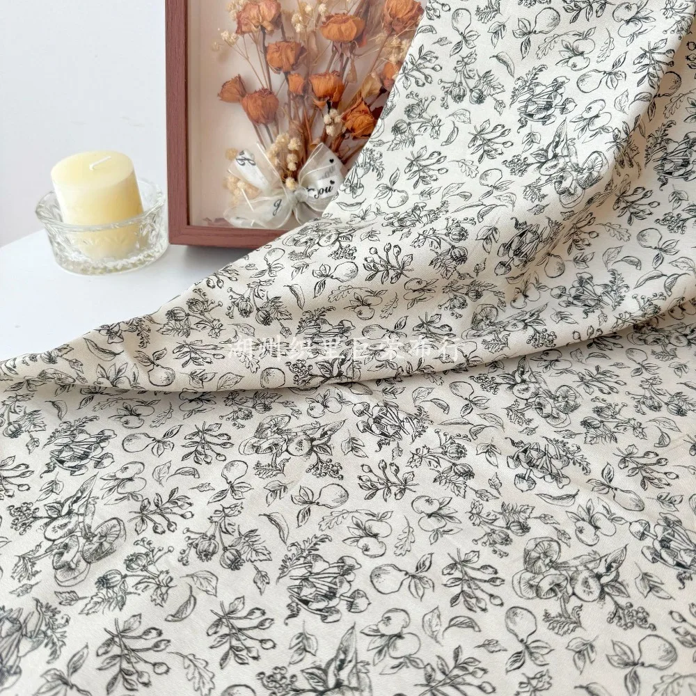 Luxurious French Vintage Style Pure Cotton Fabric for Women's and Children's DIY Clothing Projects