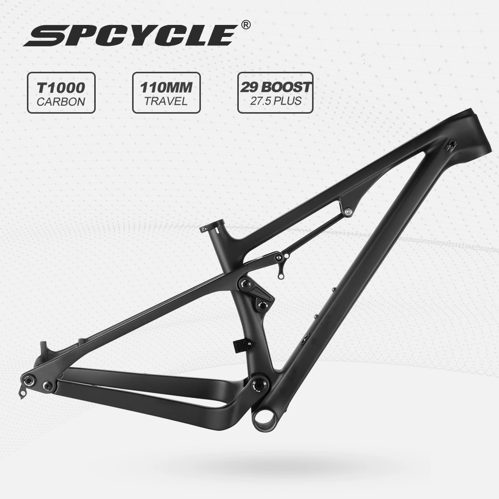 Spcycle 29er Full Suspension Frame Xc Carbon Mtb Frame 29 Boost 27.5er