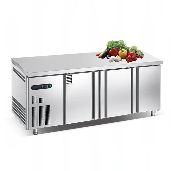 Commercial Under Counter Freezer Stainless Steel Fridge Workbench Chiller Refrigerator