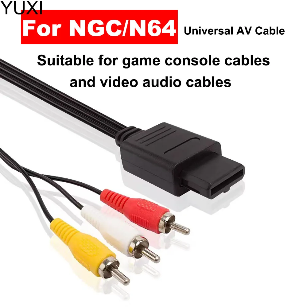 Yuxi 1 Pz 1.8M Per N64 Audio Tv Cavo Video Cavo Av A Rca Per Super Nintend Gamecube N64 Snes Game Cube Accessorio