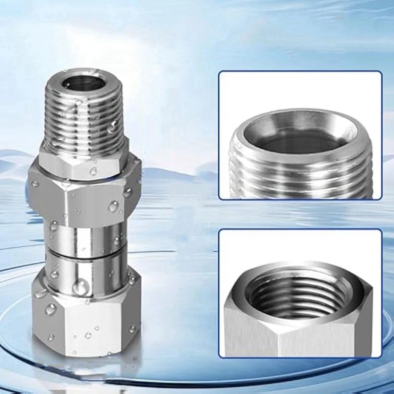 New 2Pcs 3/8Inch NPT Pressure Washer Swivel Fitting,Anti-Twist 3/8Inch Swivel Male To Female Adapter,360&deg; Connector