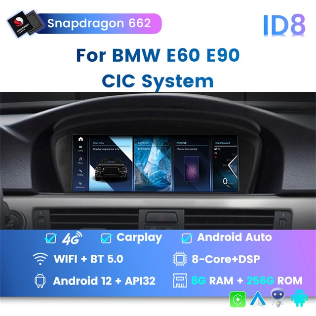 Android 11 Autoradio pour Bmw 5 Series E60 E61 E62 E63 3 Series E90 E91  Ccc/cic Système Headunit Navigation GPS Multimédia