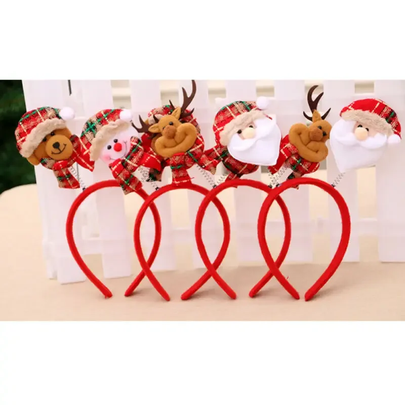 1pcs Christmas Headband Santa Xmas Hair Band Clasp Headwear Head Hoop Party Hairband Funny Head Hoop Christmas Supplies Decor