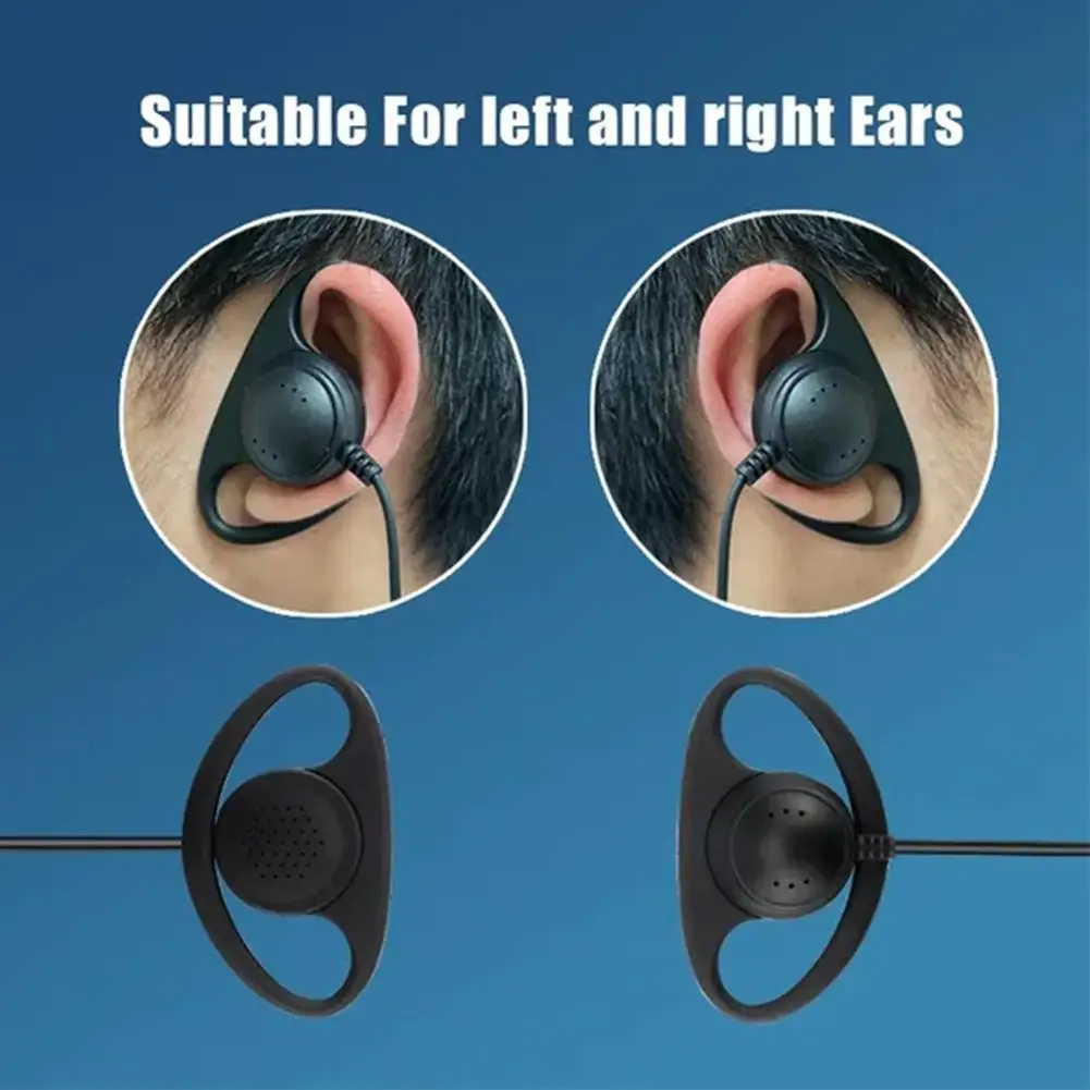 

Ptt Mic D-shape Walkie Talkie Earpiece Headset Earpiece Headphone Accessories For Baofeng Puxing K0s7
