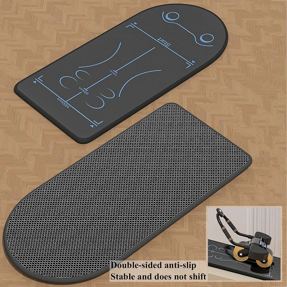 Yoga Mat Men's Fitness Mat Exercise at home Roller Wheel Belly Workout Professional Non-slip Gym Exercise