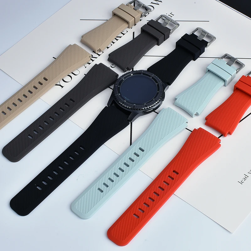 MESSAGGIO 時計パーツ ブルー 20mm 22mm watch Band for Samsung Galaxy Watch 3/4/46mm/42mm