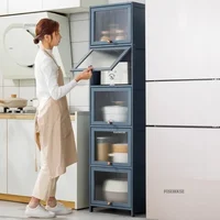 Acrylic Multi-layer Kitchen Cabinets for Kitchen Household Dustproof Cabinet Modern Convenient Kitchen Cabinets for Cafes 2