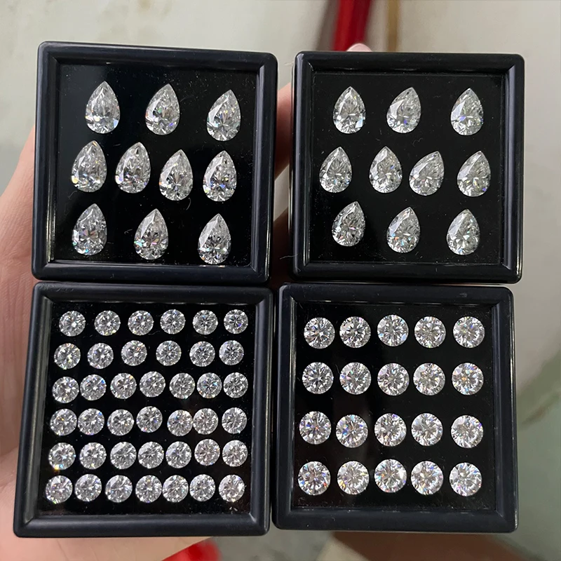 D Color Super White Moissanite Diamond Round / Oval / Pear / Radiant / Emerald / Heart / Princess / Cushion / Asscher With GRA 4