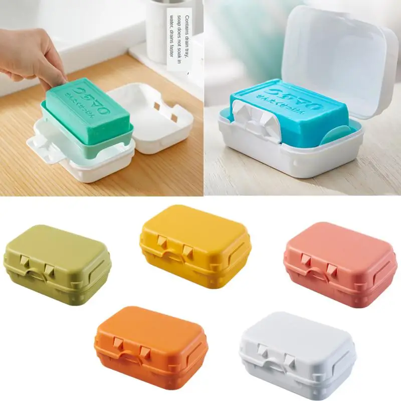 2LayerSoapBoxContainerWithLidDurableSoapCaseStrongSealing