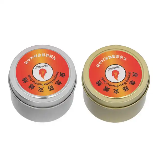 TOPINCN Emergency Survival Candle Windproof Camping Candles Odorless  Smokeless Emergency Candles 24 Hours Lighting for Home Outdoor