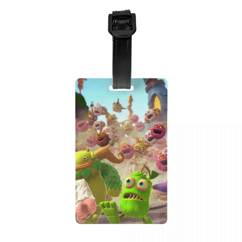 

My Singing Monsters Luggage Tags for Suitcases Cute Baggage Tags Privacy Cover ID Label