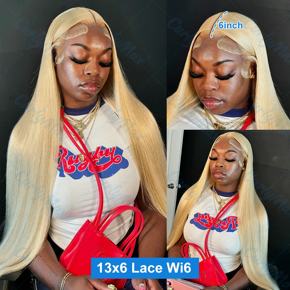 Bone Straight 13x4 13x6 Lace Front Wig 613 Honey Blonde Human Hair Wig Brazilian 30 Incn Color 200% Lace Frontal Wigs For Women