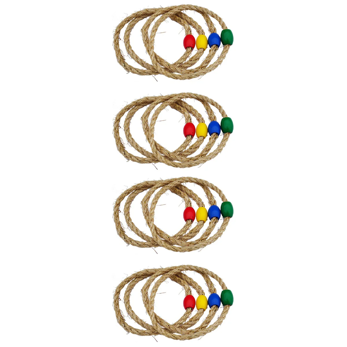 Kids Educational Toys Ring Toss Ropes Natural Ferrule Rings Childrens Baby