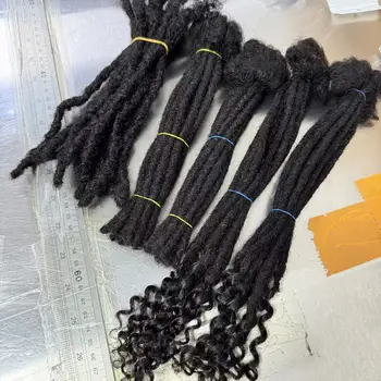 Nabi 10 Strands/pcs 0.6cm Width Dreadlock Extensions Human Hair Permenant Locs Extension Peruvian Human Hair 1
