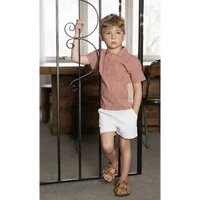 Ensemble d'été Gingham SS26 Ali Co : Robe pour filles, barboteuse pour bébés, chemise et pantalon pour garçons et tout-petits 3