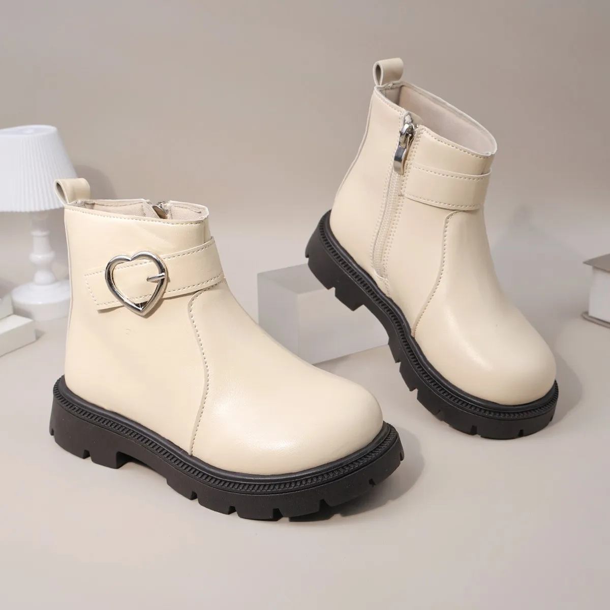 Leather Ankle Boots for Girls Non Slip Classic School Boots