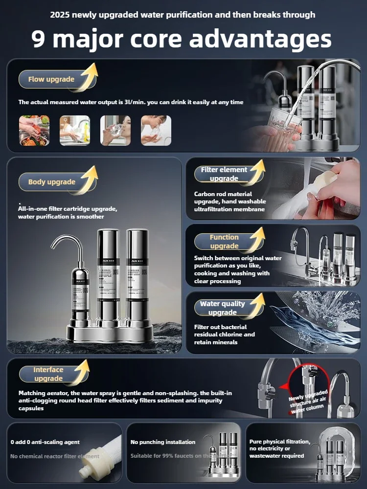 Drinking machine Household stainless steel ultrafiltration direct drinking kitchen front tap filter water dispenser