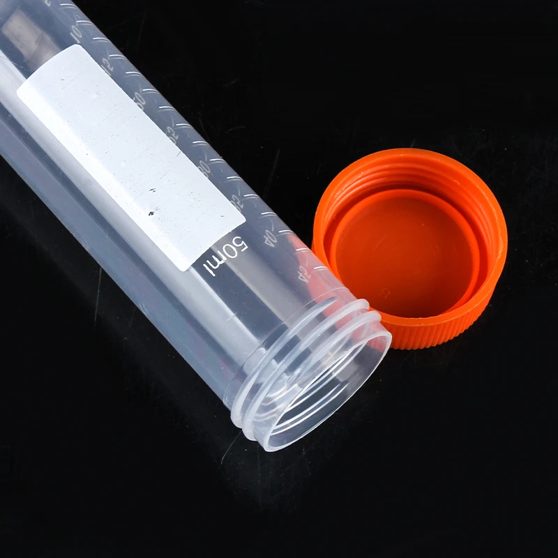 50ml PP Plastic Centrifuge Tube With Screw Cap and Scale Cryotube Laboratory Supplies , 10Pcs 50Pcs 100Pcs
