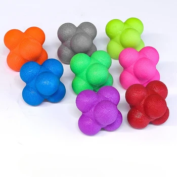 Palla di reazione esagonale Palla da allenamento per agilità per basket Calcio Bambini Coordinazione per adulti Palla da allenamento per fitness sportivo riflesso