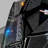 Diamond Rhinestones Jacket Men Top Quality Luxury Hot Drill Punk Club Outfit Jacket Autumn Black Jacket Coat Jaqueta Bomber 5