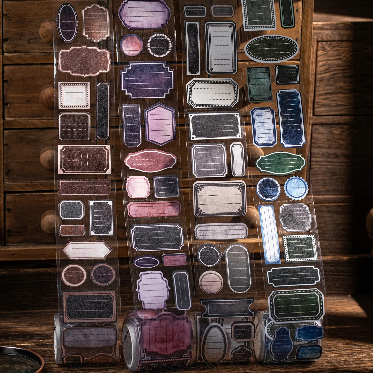 손글씨 문서 시리즈 라벨 빈티지 라벨 풍경 테이프 창의적인 DIY 저널 재료 콜라주 문구류