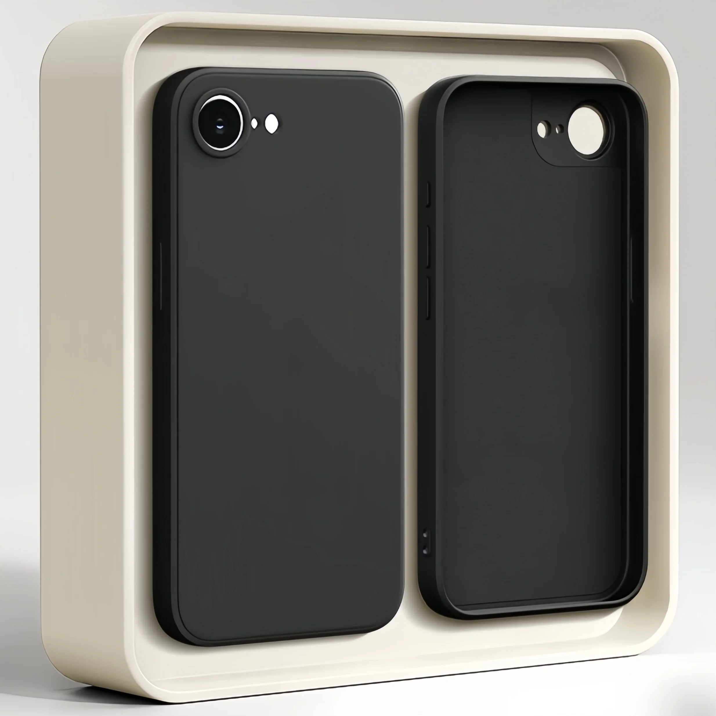 Fashion Solid Color Shockproof Liquid Silicone Phone Case
