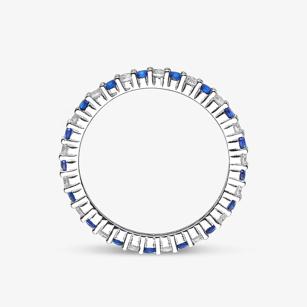 925 Sterling Silver Ruby Sapphire Sparkling High Carbon Diamond Finger Rings For Women Party Fine Jewelry silver rings silver ring