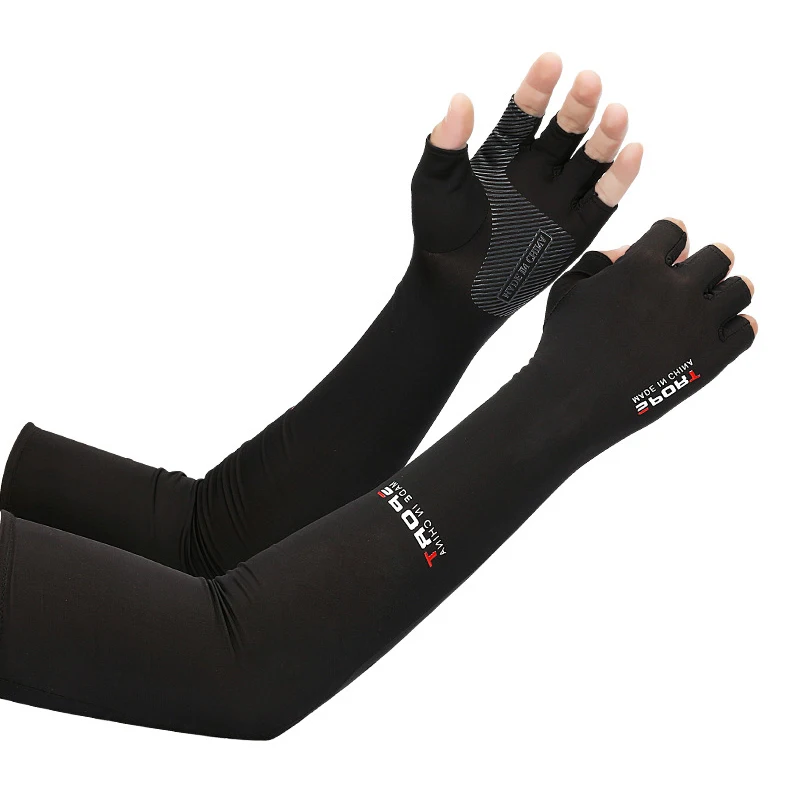 UV Solar Arm Sleeves Men Cycling Gloves Hand Long Sleeves Driving Arm Cover Summer Woman Cool Muff Sun Protection Motorcyclist