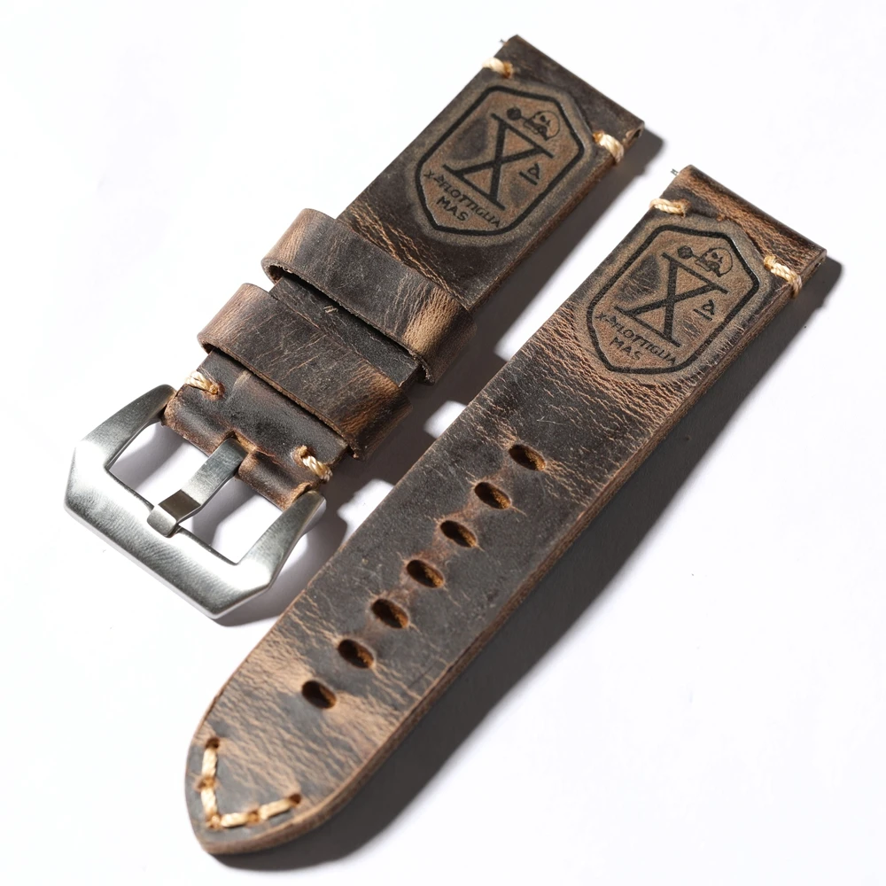 Premium Handmade Leather Strap - Vintage Folded Design