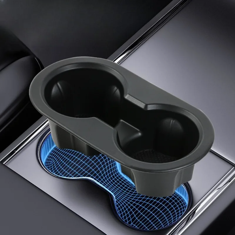 Tesla Center Console Cup Holder Stabilizer and Splash Guard - Practical Car Accessories for Home Use, Prevents Spills and Slips