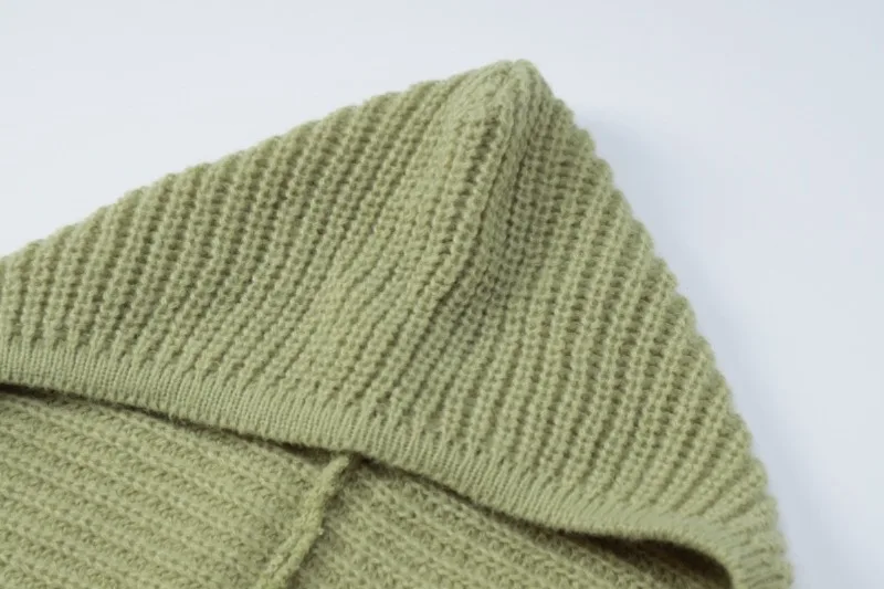 Knitted Hoodies Sweater Women Loose Long Sleeve Autumn Pullover Woman Street Casual 2025 Baggy Coat Female Winter Clothes