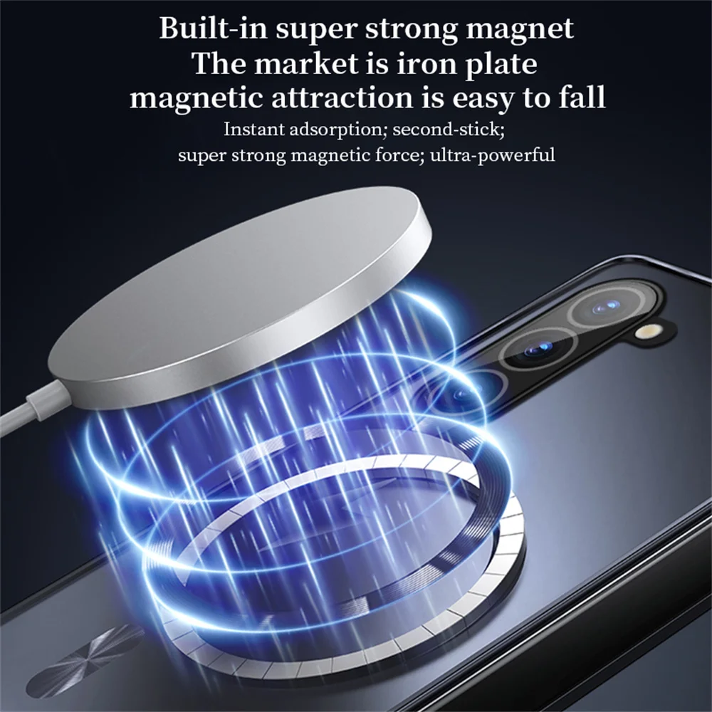 Luxury Matte Frosted Wireless Charging Case with Full Lens Protection